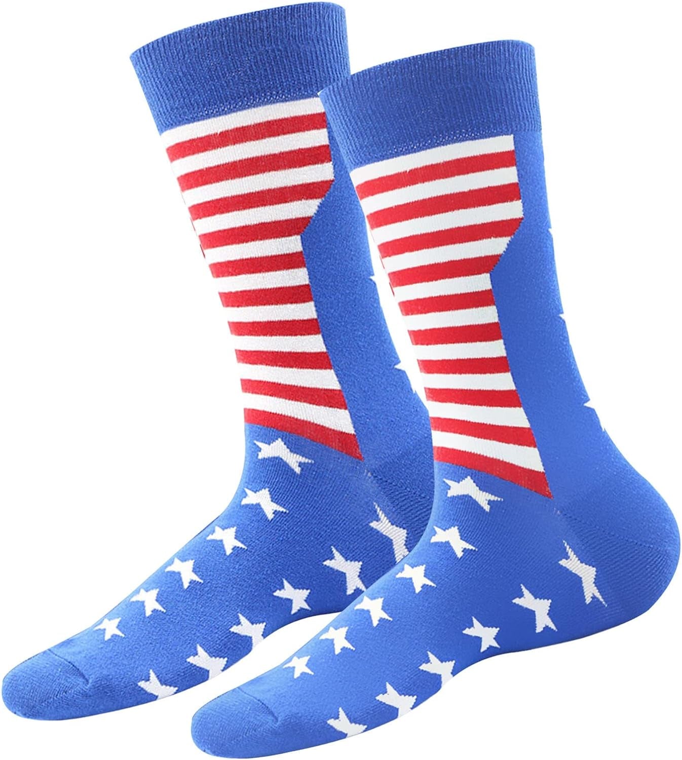 American Flag Socks for Men or Women 4Th July Middle Socks Star and Stripe Patriotic Freedom Day Gifts