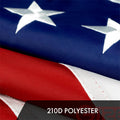 G128 American USA Flag | 3X5 Ft | Toughweave Series Embroidered 210D Polyester | Country Flag, Embroidered Stars, Sewn Stripes, Indoor/Outdoor, Vibrant Colors, Brass Grommets