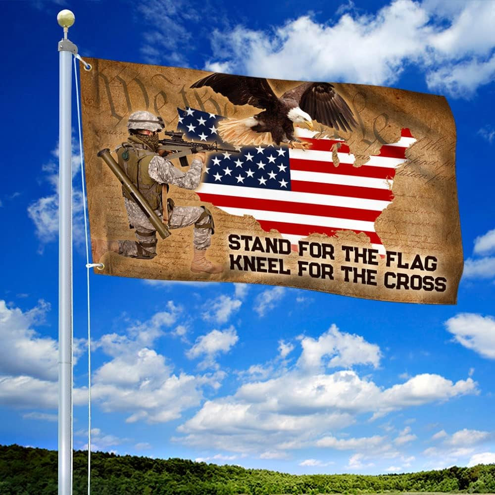 U.S. Army American Veteran Freedom from Heroes Flag - UV Fade Resistant Double Printed and Double Stitched 150D Polyester 3X5Ft Banner (Veteran Freedom from Heroes)