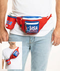 Tipsy Elves American Flag Fanny Packs with Drink Holder - USA Fanny Pack for 4Th of July BBQ, Pool Party and Events