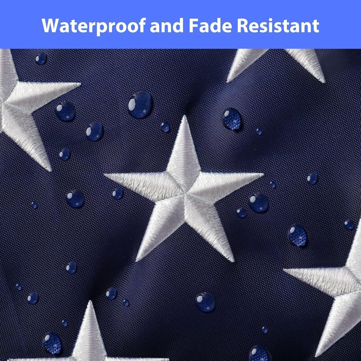 American Flag 3X5 Ft 100% in USA, Thicken American Flags for outside 3X5, Heavy Duty Durable US Flag, Fade Resistant American Flags for Outside, USA Flag with Embroidered Stars