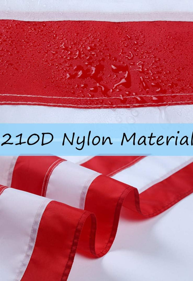 Duduta Embroidered American USA Flag 3X5 Feet, Heavy Duty Nylon US Flag Outdoor Indoor, Sewn Stripes Reinforced Header