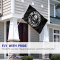 Anley Fly Breeze 3X5 Foot Liberty or Death 2Nd Amendment 1789 Flag - Vivid Color and Fade Proof - Canvas Header and Double Stitched - Gun Skull Flags Polyester with Brass Grommets 3 X 5 Ft