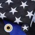 Thin Blue Line Flag 3X5 Outdoor Police Flag 3X5 Feet Made in USA Back the Blue Flags Embroidered Stars and Sewn Stripes Blue Lives Matter Support First Responders