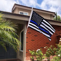 Homissor Thin Blue Line Flags 2X3 Outdoor in USA - Embroidered Stars Police Flag, Heavy Duty Back the Blue Flag Stripe Blue Line Lives Matter Flags Banner with 2 Brass Grommets