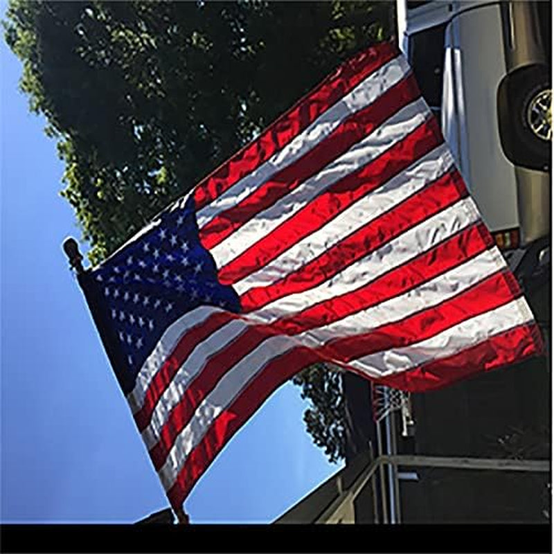 American Flag 2X3 Ft Pole Sleeve Banner Style-Embroidered Stars,Sewn Stripes,Uv Protected,Heavy Duty Durable Nylon USA US Outdoor Indoor Flags (Pole NOT Included)