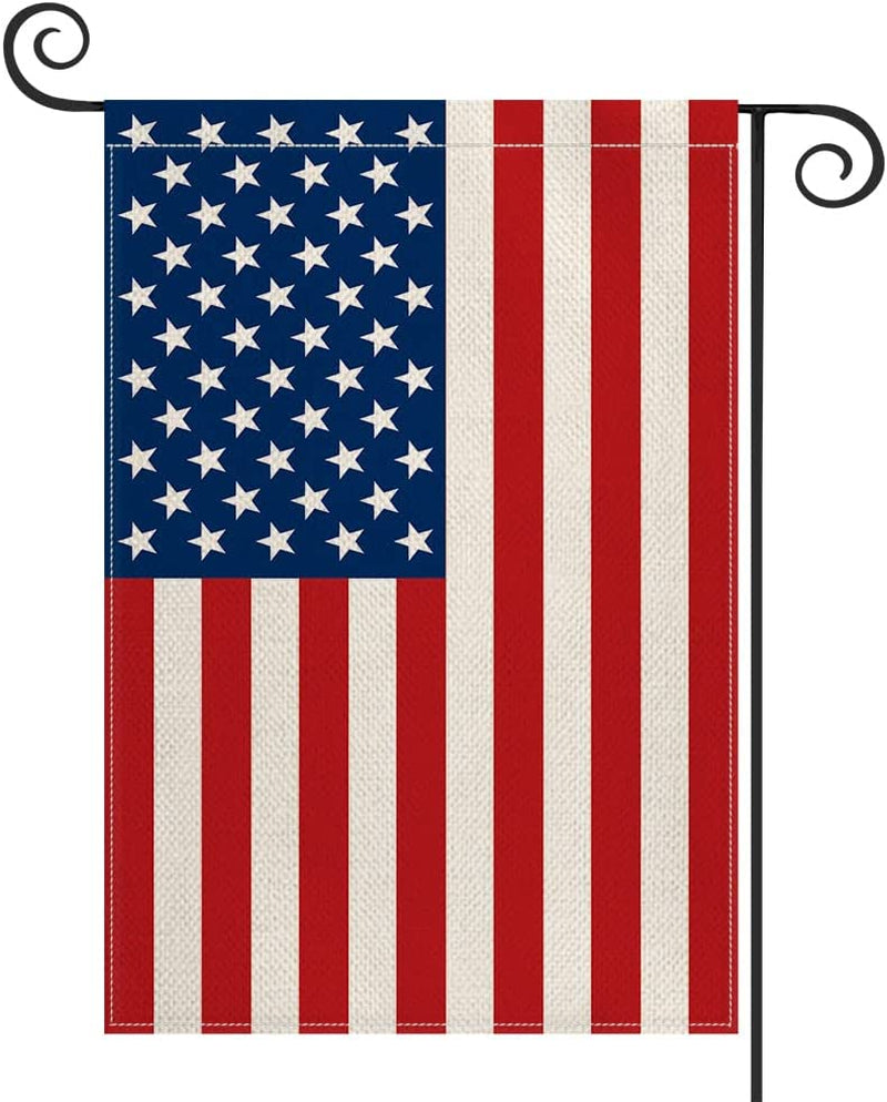 AVOIN Colorlife 4Th of July Patriotic Memorial Day Garden Flag 12X18 Inch Double Sided Outside, American Stars and Stripes Yard Outdoor Decoration