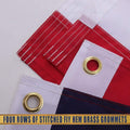 TNS American Flag for Outside, 2.5X4 Ft 160D American Flag Outdoor, Longest Lasting, 100% Made in USA Embroidered Stars Sewn Stripes Brass Grommets Bright Vivid Colors Fade Resistant Flag