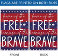 Morigins 4Th of July Home of the Free Because of the Brave Decorative Independence Day American Patriotic Garden Flag 12.5X18 Inch