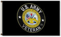 U.S. Army Veteran American Flag - UV Fade Resistant Double Printed and Double Stitched 150D Polyester 3X5Ft Banner (Veteran)